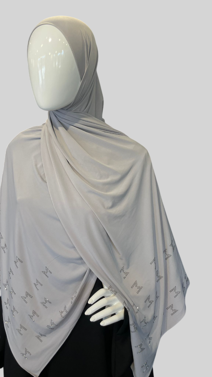 Hijab Premium Drapé avec Strass