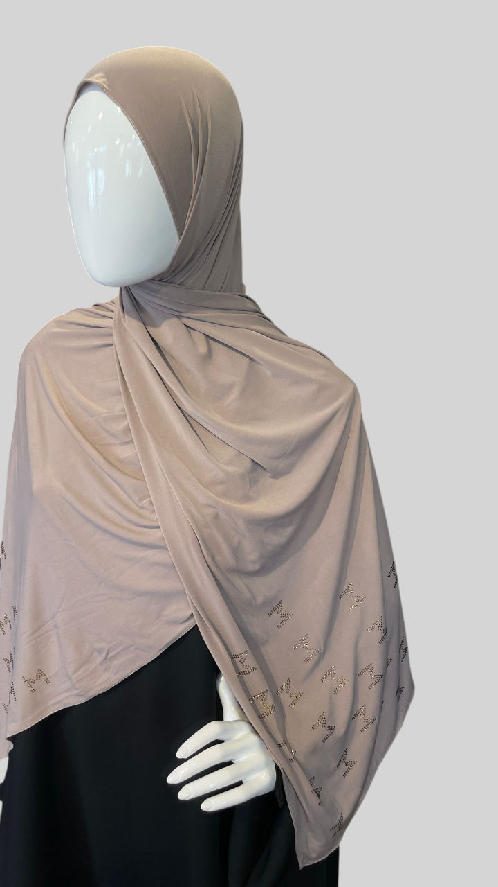 Hijab Premium Drapé avec Strass