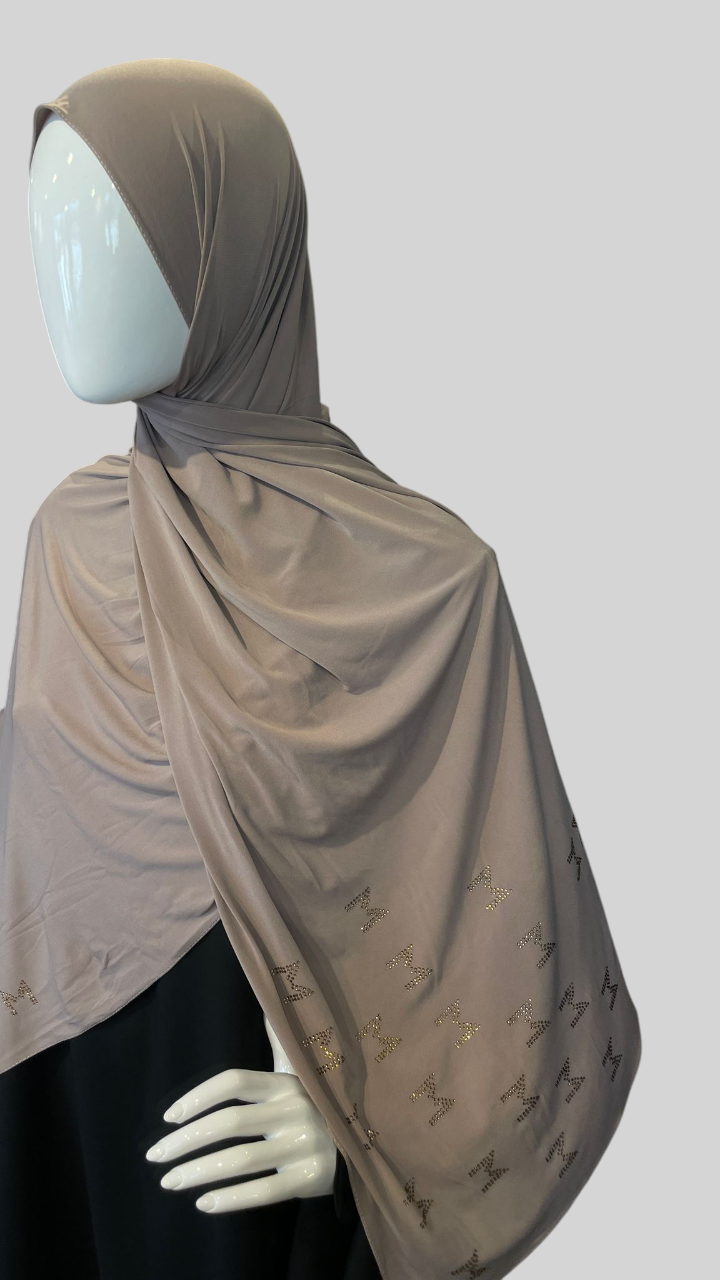Hijab Premium Drapé avec Strass