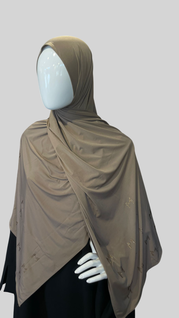 Hijab Premium Drapé avec Strass