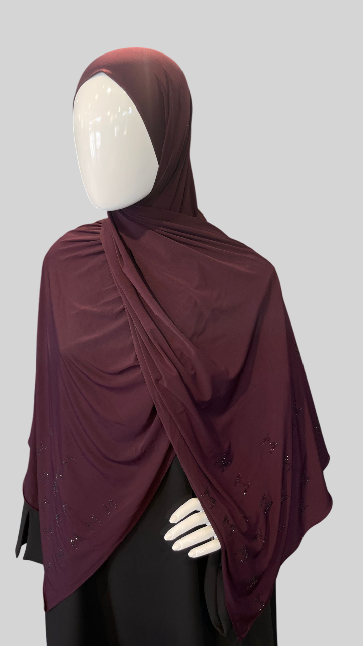 Hijab Premium Drapé avec Strass