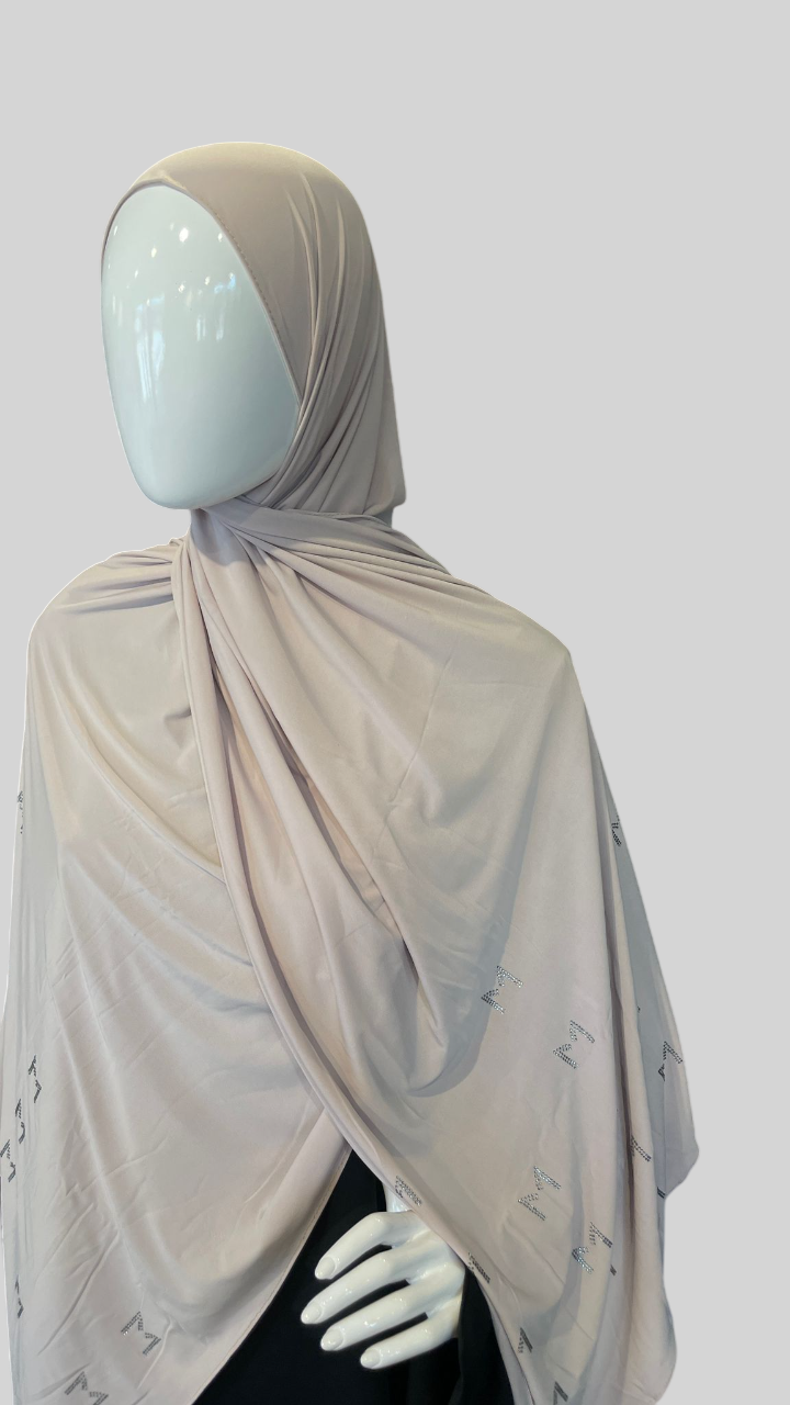 Hijab Premium Drapé avec Strass