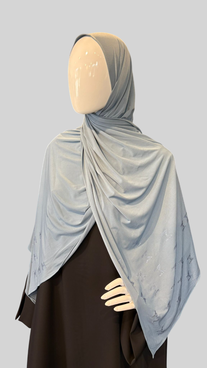 Hijab Premium Drapé avec Strass