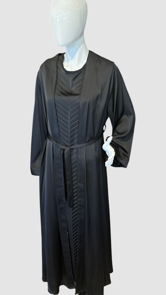 Abaya Prestige à Détails Chevron
