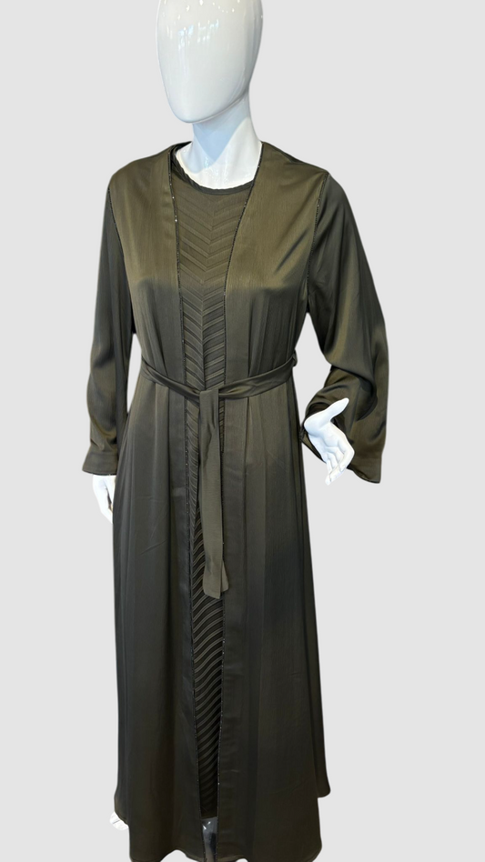 Abaya Prestige à Détails Chevron