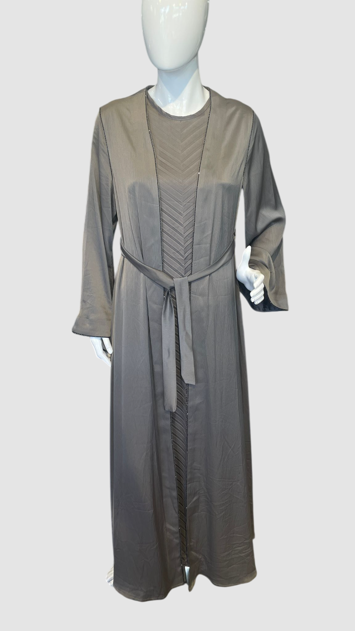Abaya Prestige à Détails Chevron