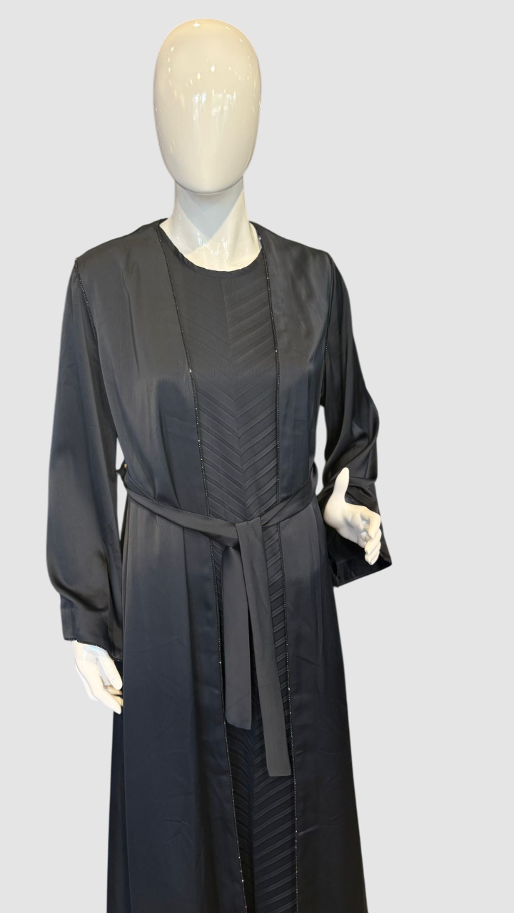 Abaya Prestige à Détails Chevron