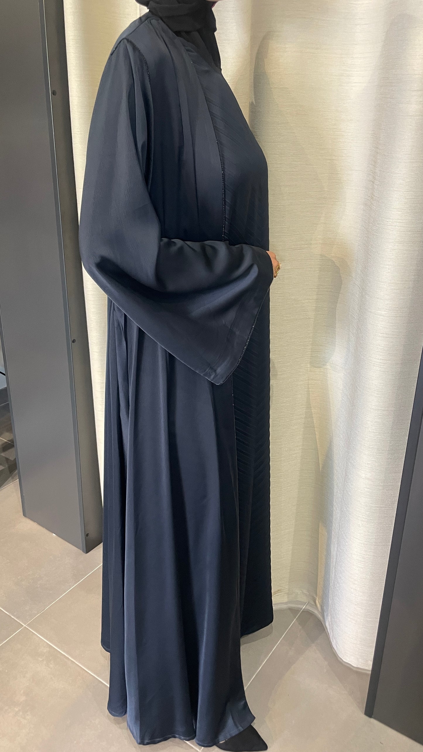 Abaya Prestige à Détails Chevron