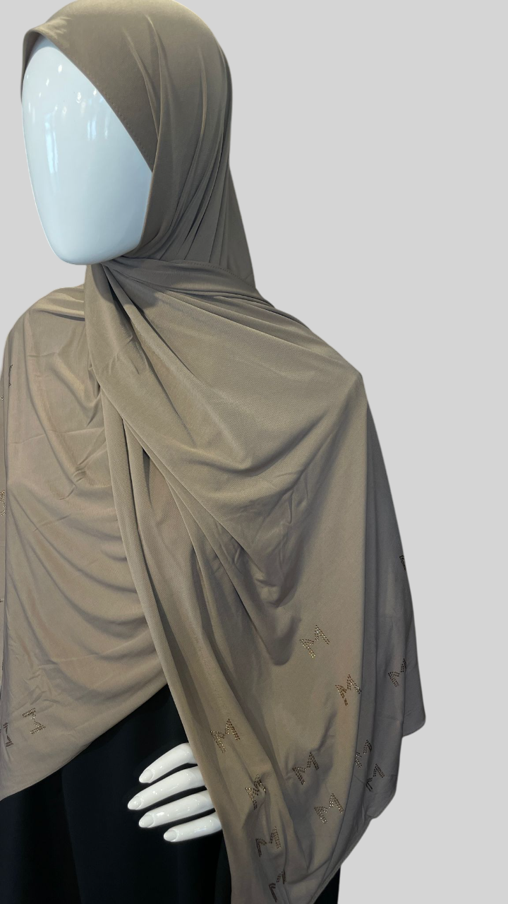 Hijab Premium Drapé avec Strass