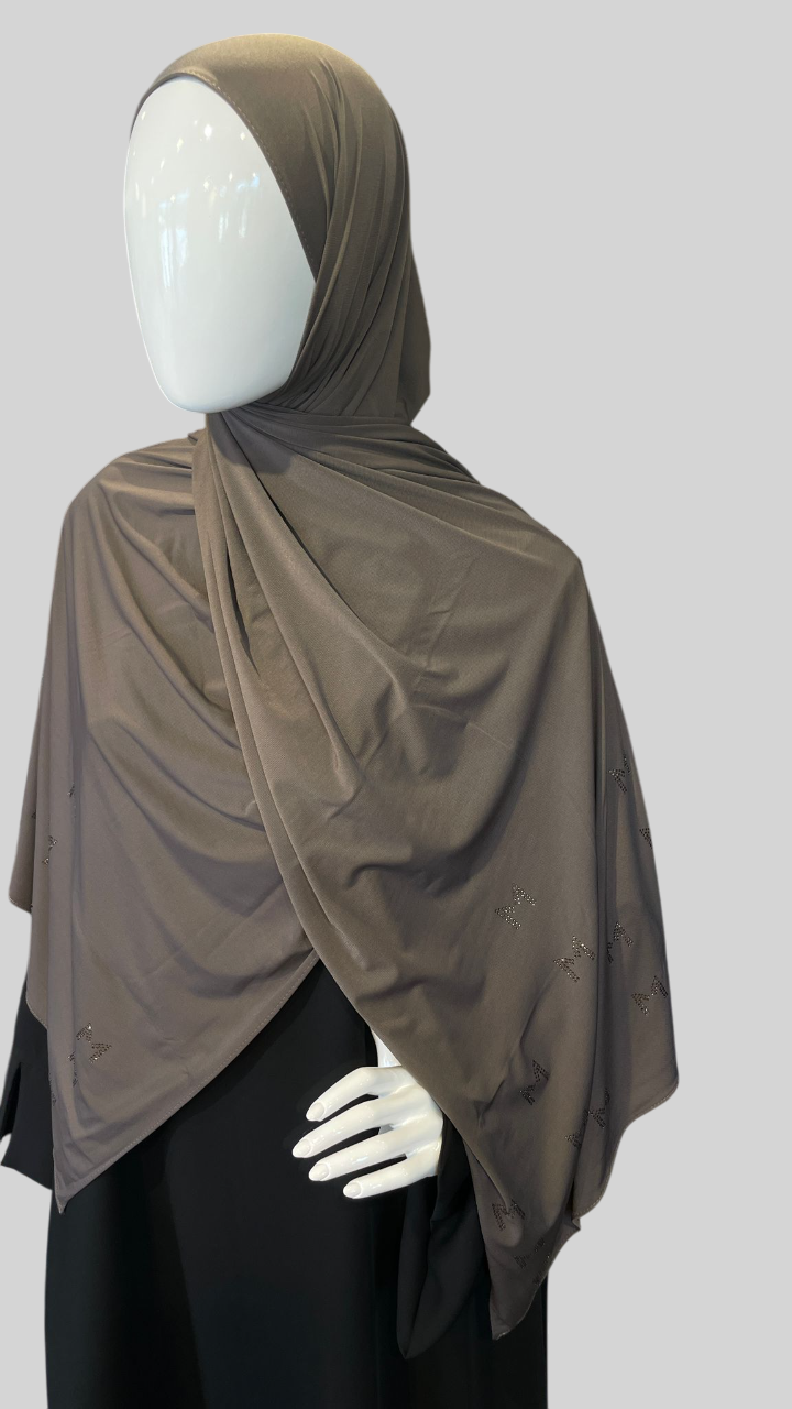 Hijab Premium Drapé avec Strass