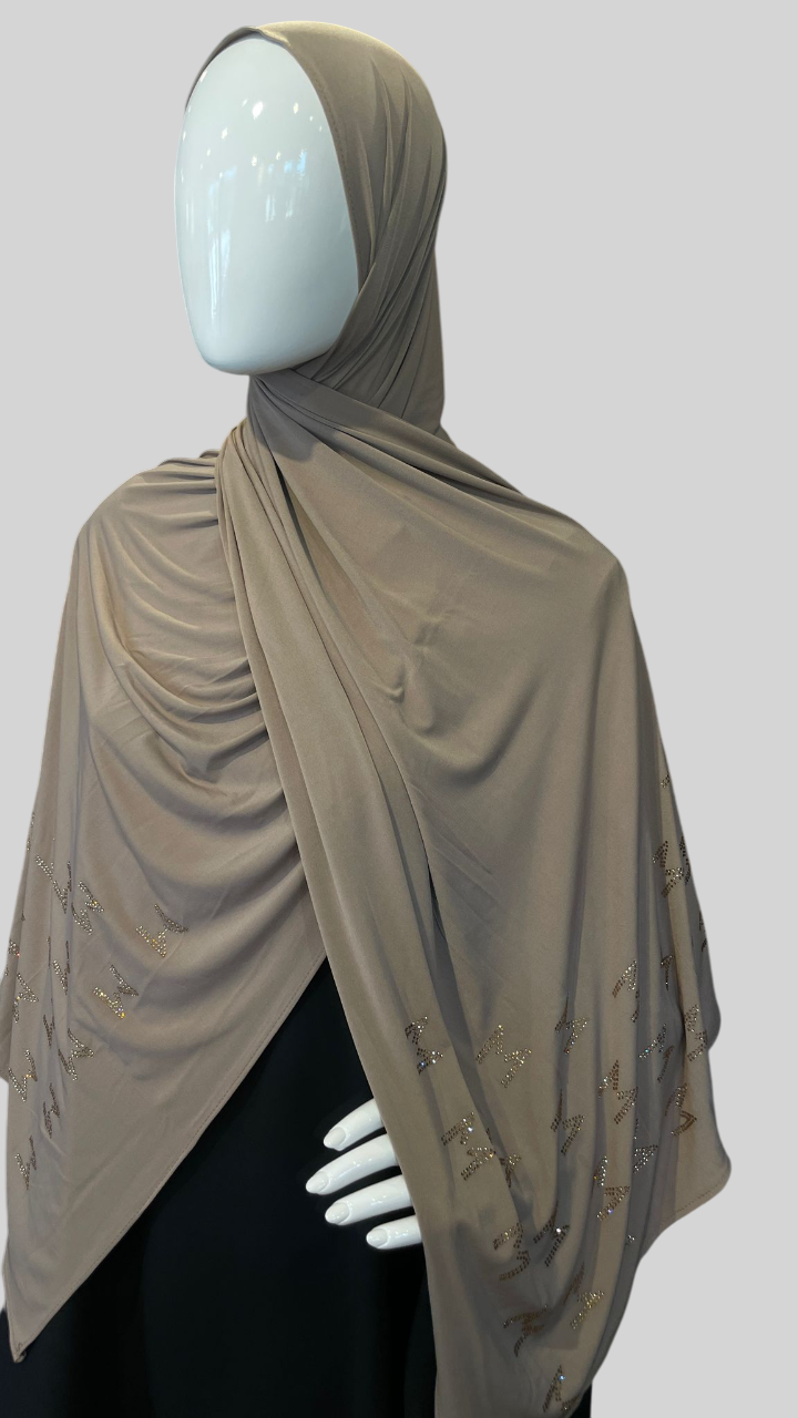 Hijab Premium Drapé avec Strass