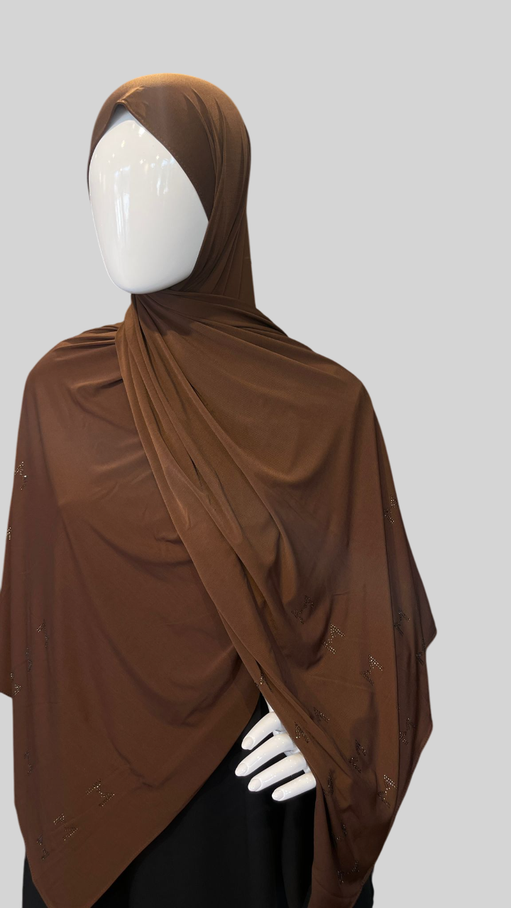 Hijab Premium Drapé avec Strass