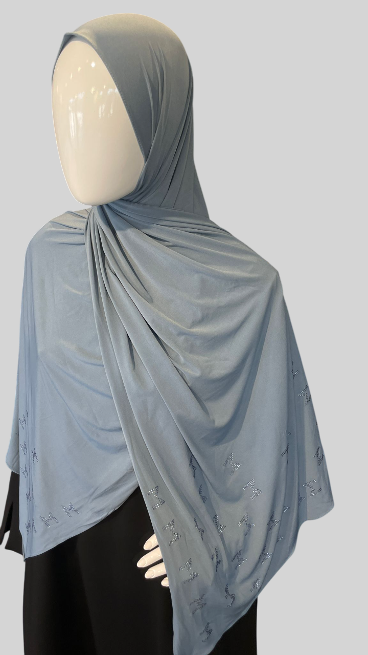 Hijab Premium Drapé avec Strass