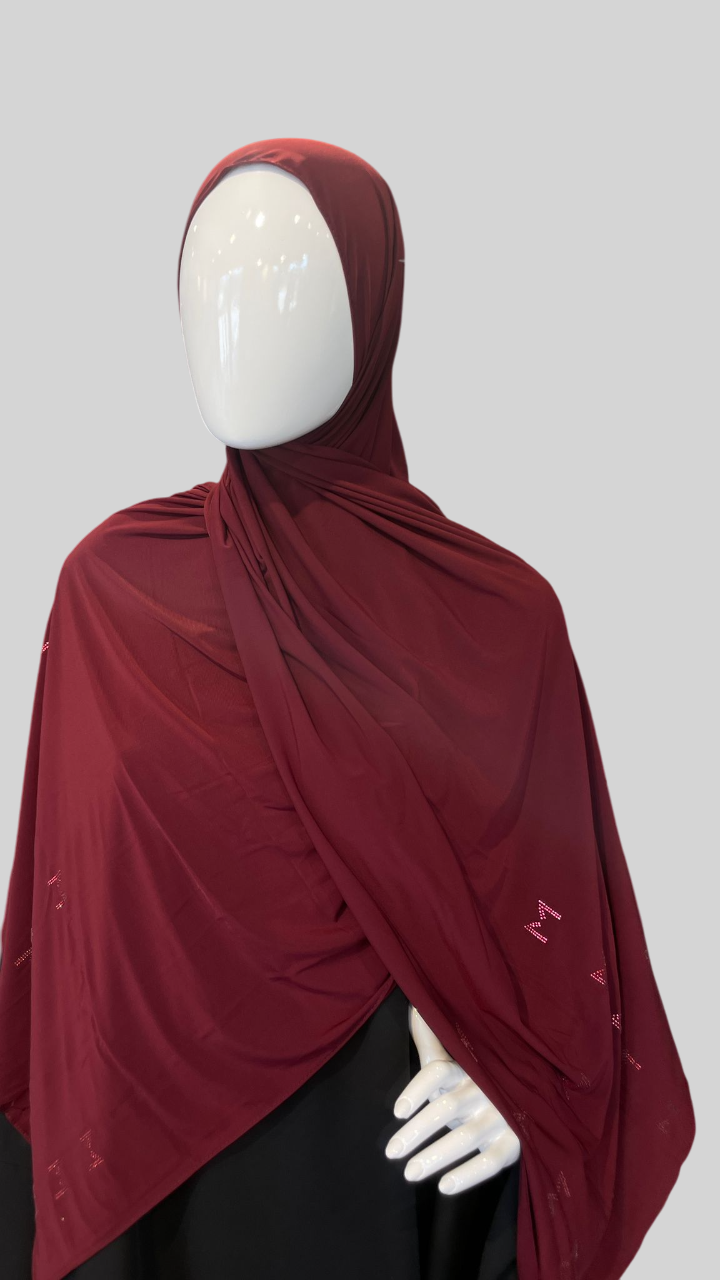 Hijab Premium Drapé avec Strass
