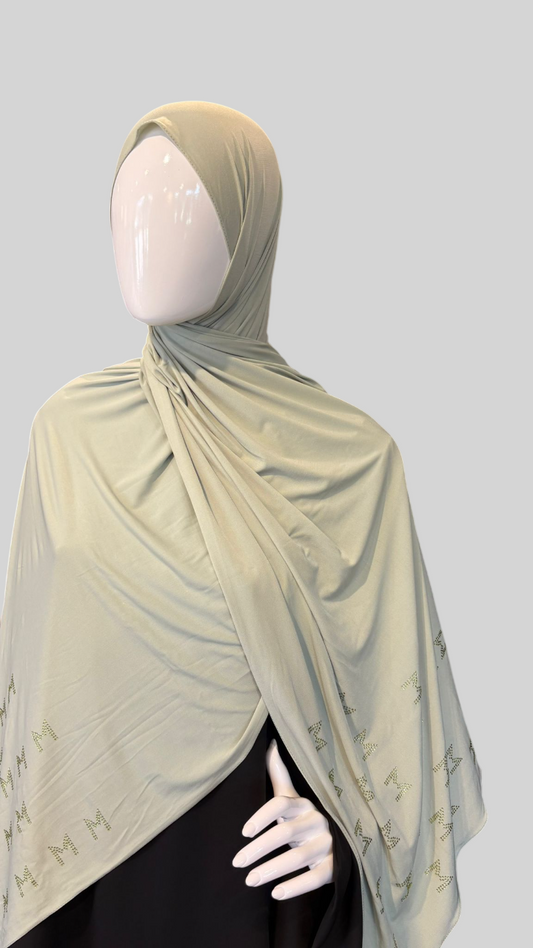 Hijab Premium Drapé avec Strass